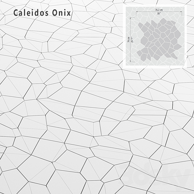 Tile Sicis SiciStone Caleidos Onix 3DS Max Model - thumbnail 2