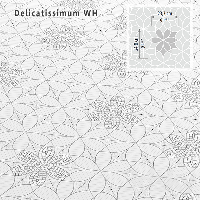 Tile Sicis SiciStone Delicatissimum WH 3DS Max Model - thumbnail 2