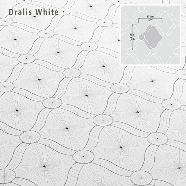 Tile Sicis Sicistone Dralis White 3ds Max - thumbnail 2