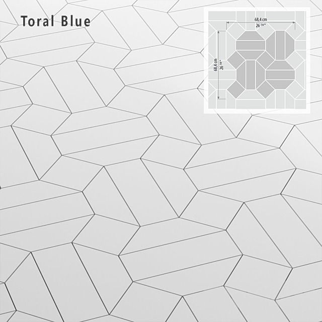 Tile Sicis SiciStone Toral Blue 3DS Max Model - thumbnail 2