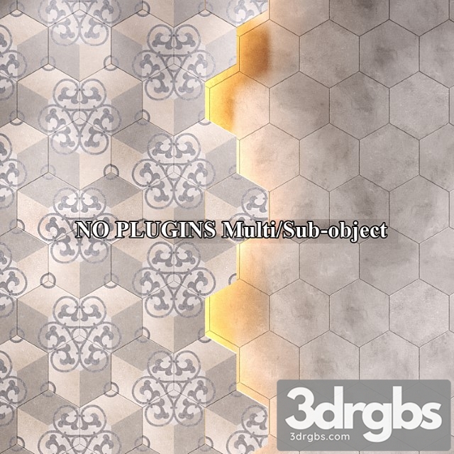 Tile vives rift hexagono kunashir 3dsmax Download - thumbnail 1