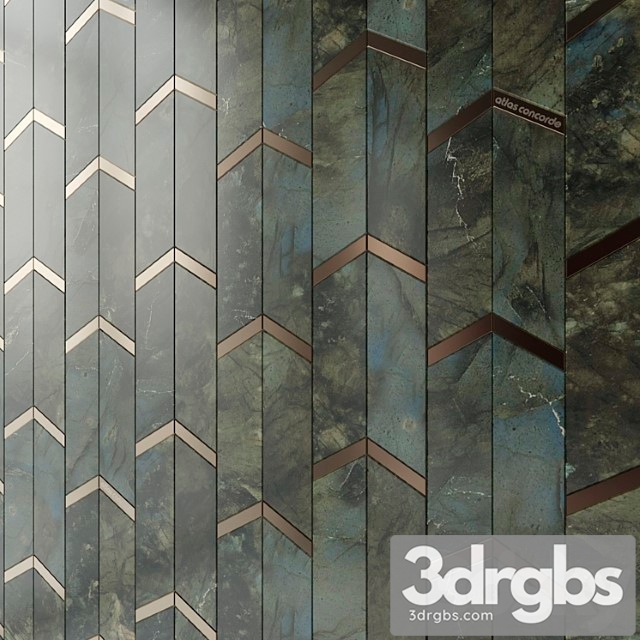 Tiles atlas concorde mosaico chevron 3dsmax Download - thumbnail 1