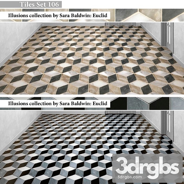 Tiles set 106 3dsmax Download - thumbnail 1