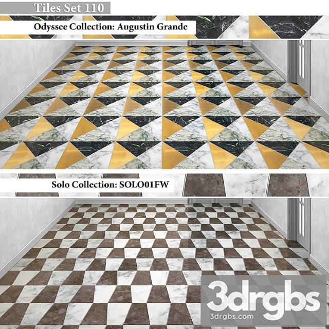 Tiles set 110 3dsmax Download - thumbnail 1