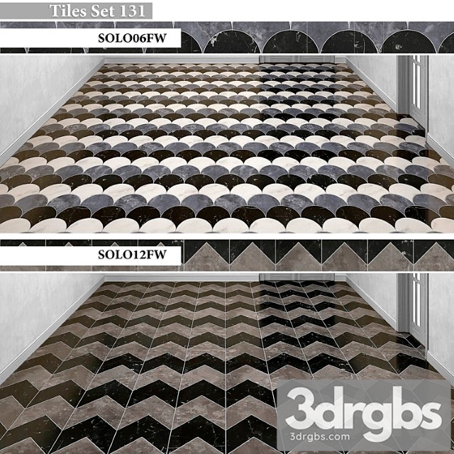 Tiles set 131 3dsmax Download - thumbnail 1