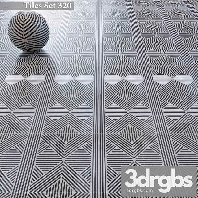 Tiles set 320 3dsmax Download - thumbnail 1