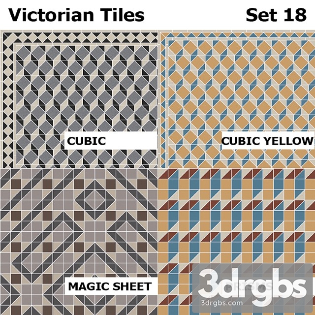 Topcer victorian tiles set 18 - thumbnail 1