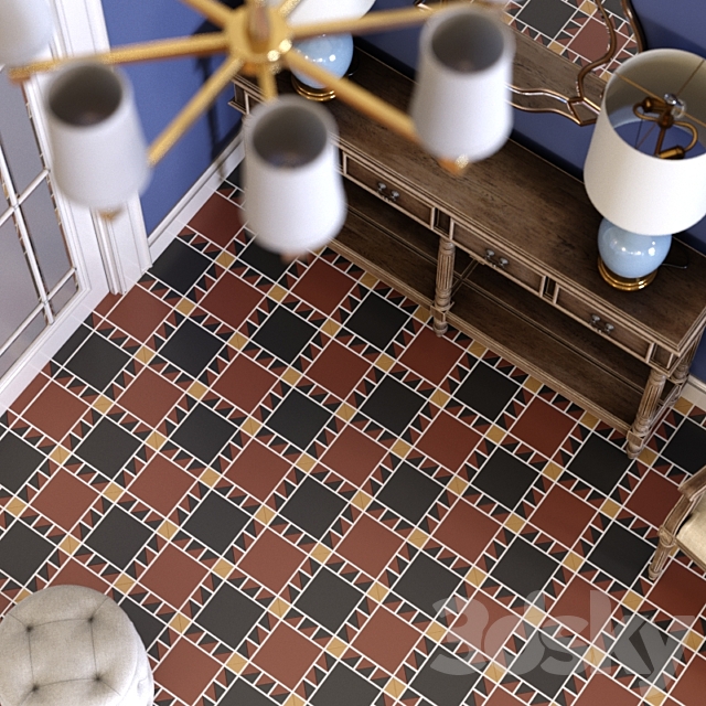 Topcer Victorian Tiles Set 20 3DS Max Model - thumbnail 2