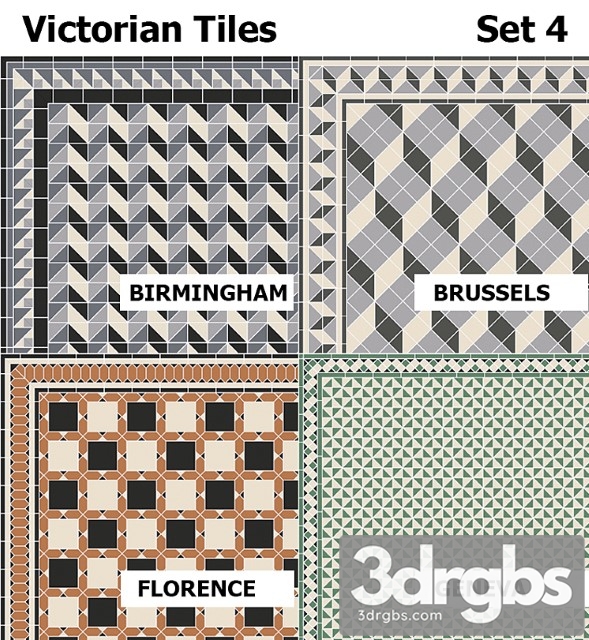 Topcer victorian tiles set4 - thumbnail 1