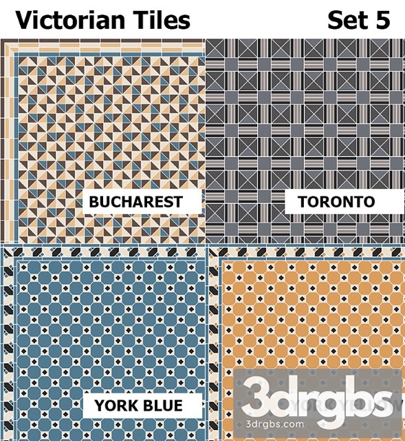 Topcer victorian tiles set5 - thumbnail 1