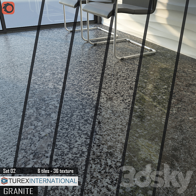 TUREX INTERNATIONAL Granite Tiles Set 02 3DS Max Model - thumbnail 2