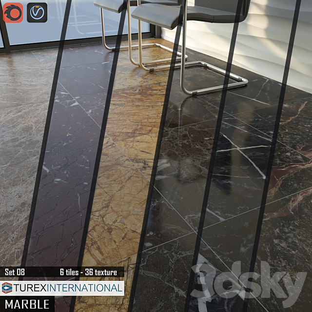 TUREX INTERNATIONAL Marble Tiles Set 08 3DSMax File - thumbnail 1