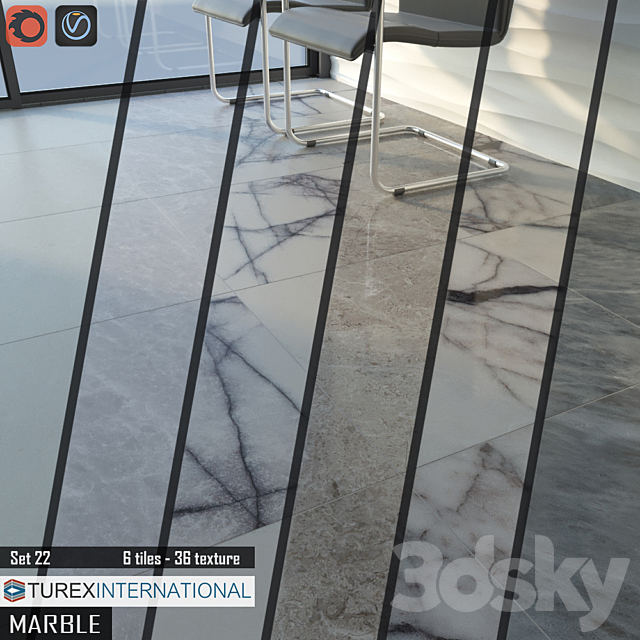 TUREX INTERNATIONAL Marble Tiles Set 22 3DS Max Model - thumbnail 2