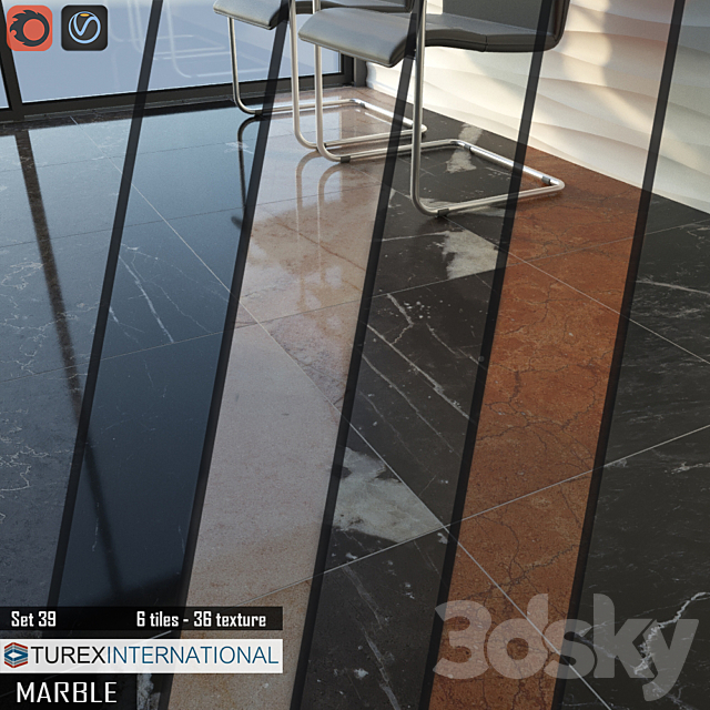 TUREX INTERNATIONAL Marble Tiles Set 39 3DSMax File - thumbnail 1