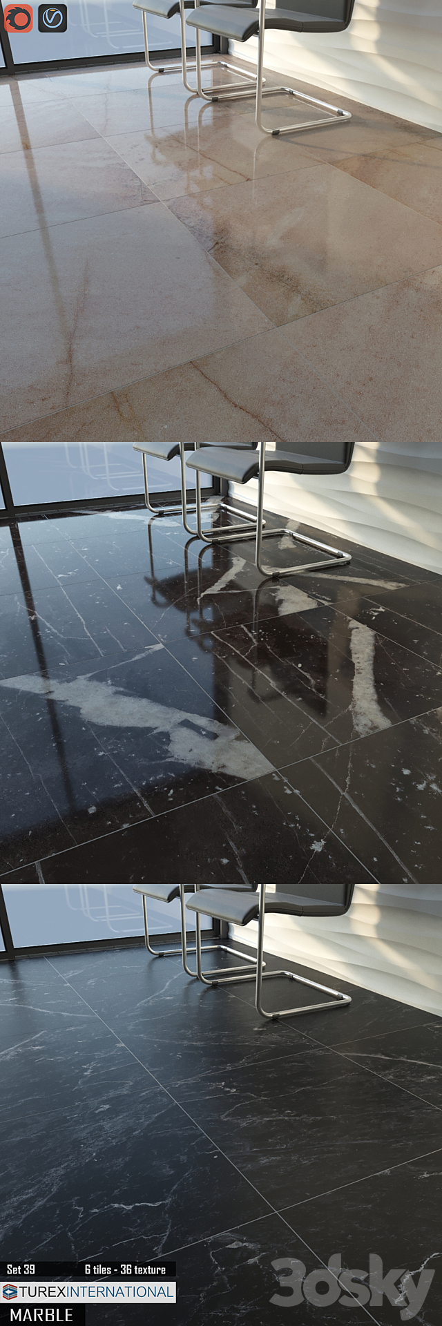 TUREX INTERNATIONAL Marble Tiles Set 39 3DSMax File - thumbnail 3