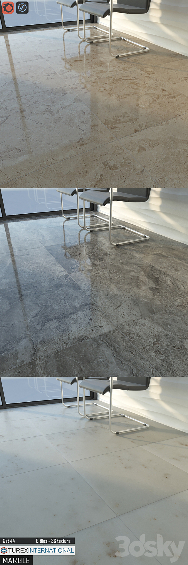 TUREX INTERNATIONAL Marble Tiles Set 44 3DSMax File - thumbnail 3