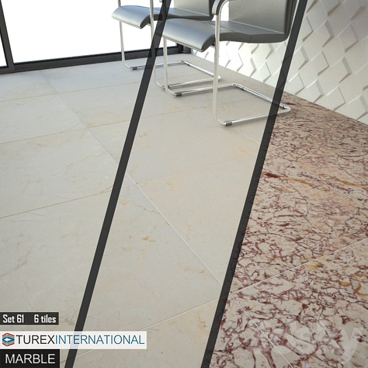 TUREX INTERNATIONAL Marble Tiles Set 61 3DS Max - thumbnail 2