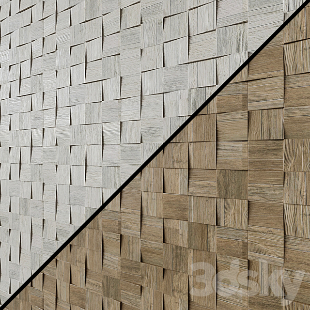 Wall mosaic Axi Mosaico 3D 6 variants 3DS Max Model - thumbnail 2