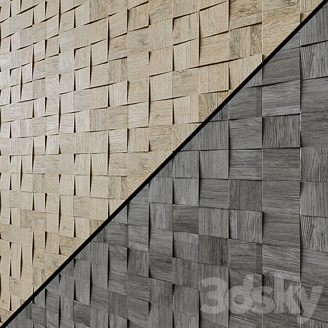 Wall mosaic Axi Mosaico 3D 6 variants 3DS Max Model - thumbnail 3