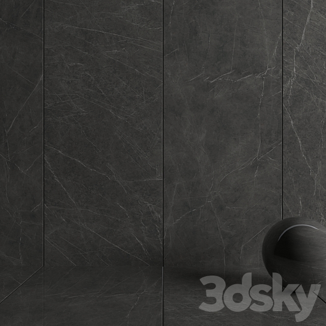 Wall tiles 292 Gray Stone Set 2 3DS Max Model - thumbnail 3