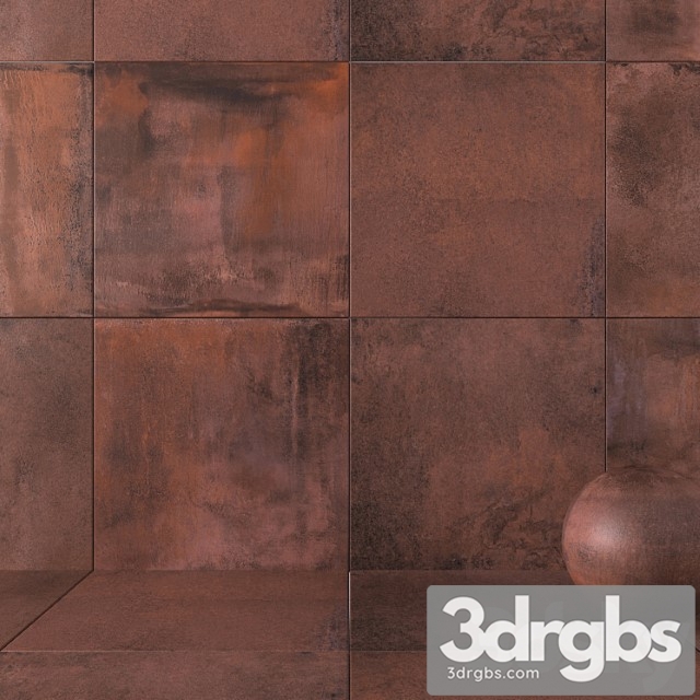 Wall tiles 351 corten 3dsmax Download - thumbnail 1