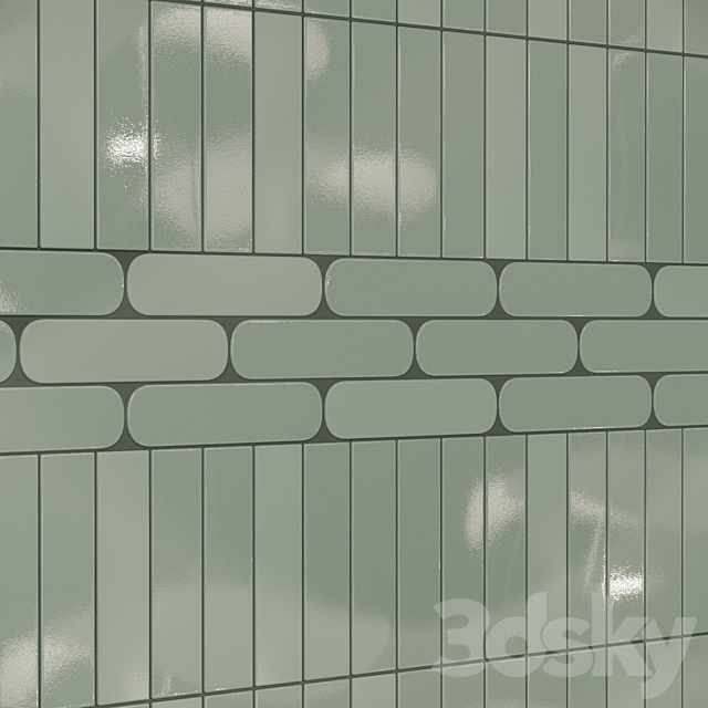 Wall tiles WOW Grace 3DS Max Model - thumbnail 2