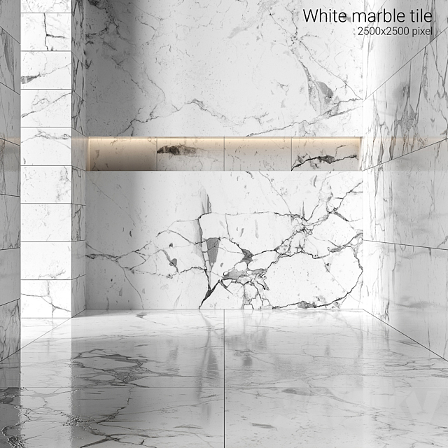 White marble tiles 4 3DSMax File - thumbnail 1