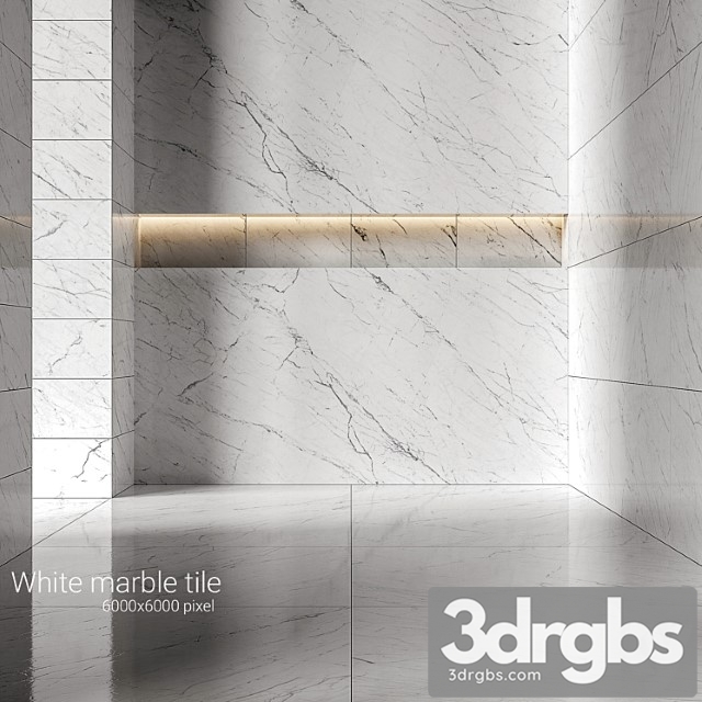 White Marble Tiles 5 3dsmax Download - thumbnail 1