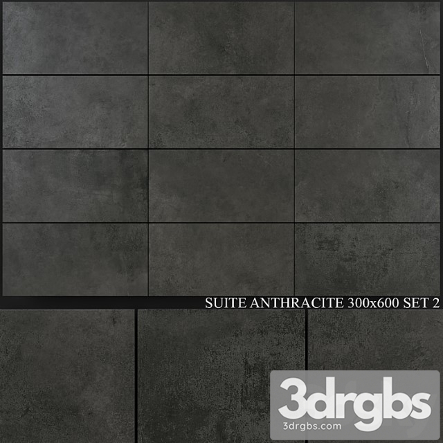 Yurtbay seramik suite anthracite 300×600 set 2 3dsmax Download - thumbnail 1