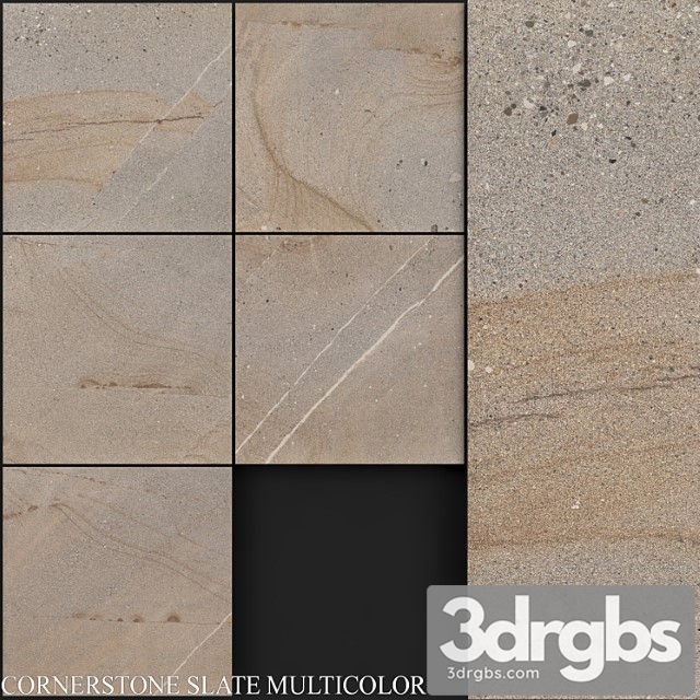 Zeus ceramica cornerstone slate multicolor 3dsmax Download - thumbnail 1