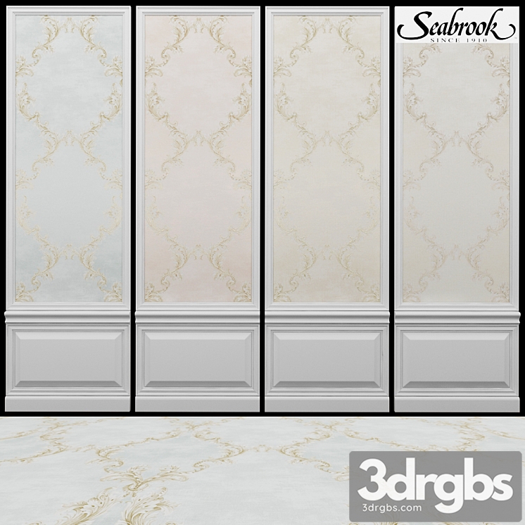 Seabrook damask folio-3 3dsmax Download - thumbnail 1