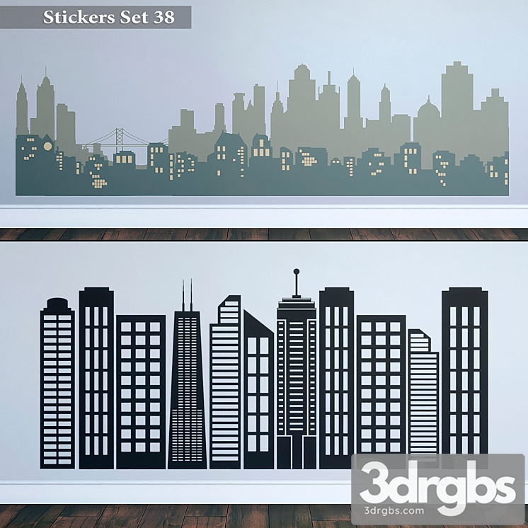 Stickers set 38 3dsmax Download - thumbnail 1