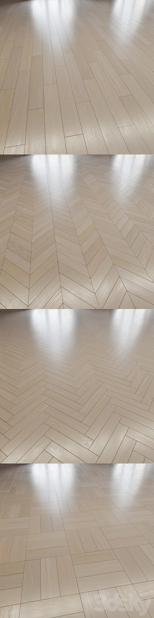 8 parquet layout options # 2 | Oak “Winter’s Tale” 3DSMax File - thumbnail 2