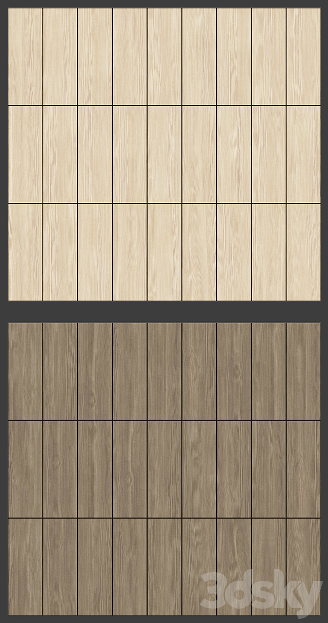 Acoustic decorative panels 4 kinds. set 017 3DSMax File - thumbnail 2