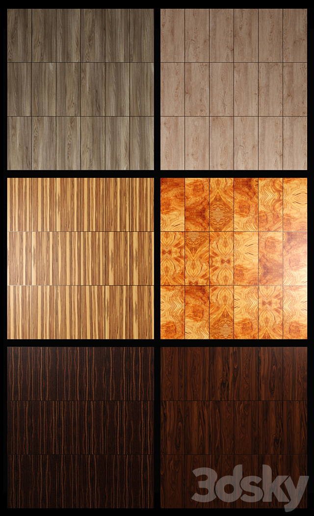 Acoustic decorative panels 6 kinds set 19 3DS Max Model - thumbnail 3