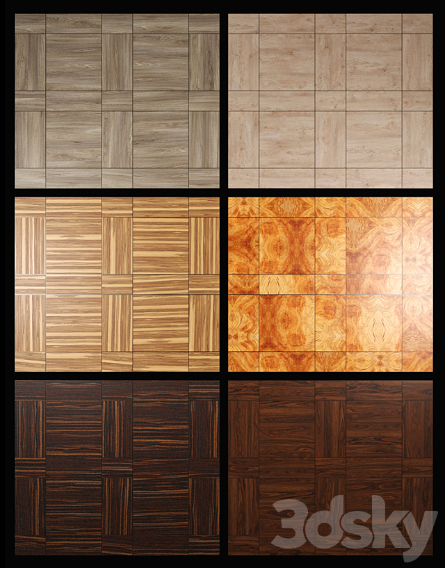 Acoustic decorative panels 6 kinds set 20 3DS Max Model - thumbnail 3