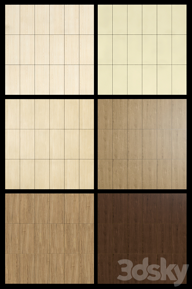 Acoustic decorative panels 6 kinds set 4 3DS Max Model - thumbnail 3