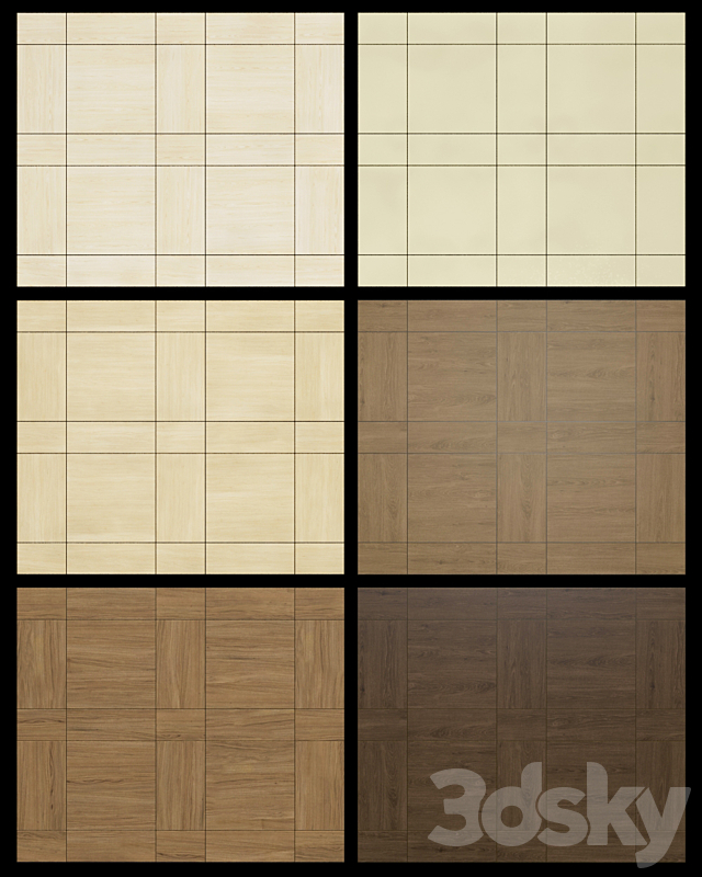 Acoustic decorative panels 6 kinds set 5 3DS Max Model - thumbnail 3