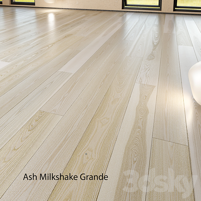 Barlinek Floorboard – Pure Line – Ash Milkshake Grande 3ds Max - thumbnail 1