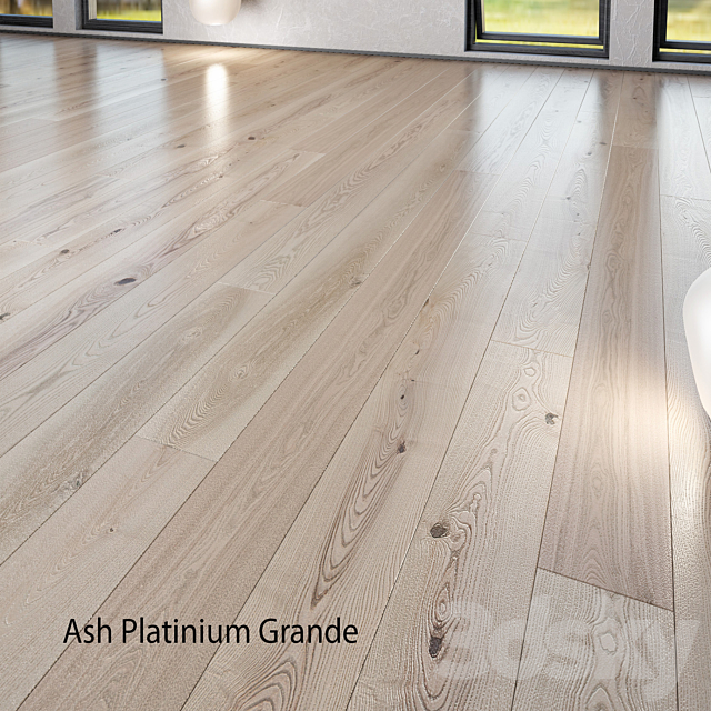 Barlinek Floorboard – Pure Line – Ash Platinium Grande 3DSMax File - thumbnail 1