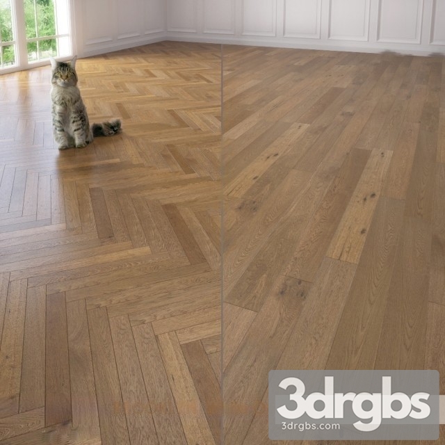 Brooklyn White Oak Parquet 3dsmax Download - thumbnail 1