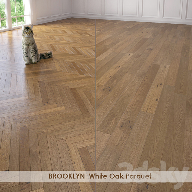 BROOKLYN White Oak Parquet 3DSMax File - thumbnail 1