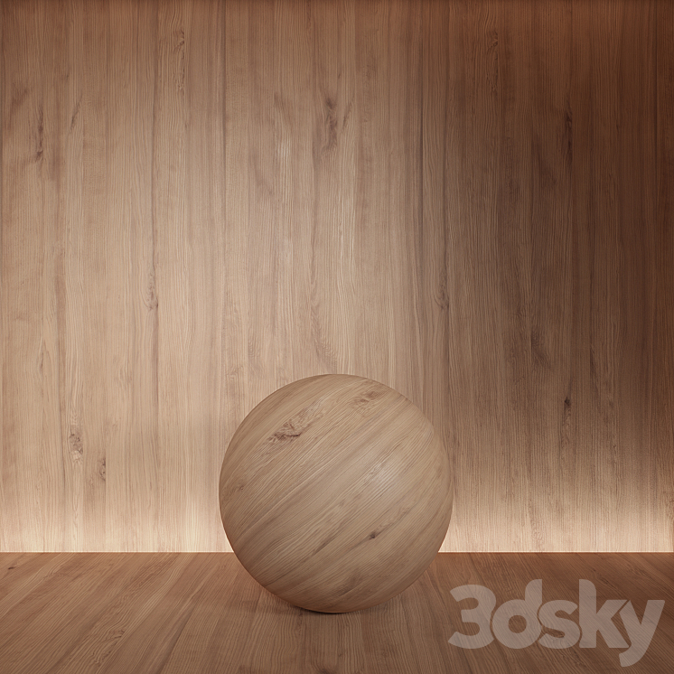 Cedar tree. Seamless wood material 3DS Max Model - thumbnail 1