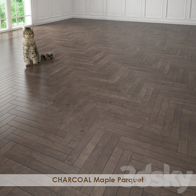 CHARCOAL Maple Parquet 3DSMax File - thumbnail 3