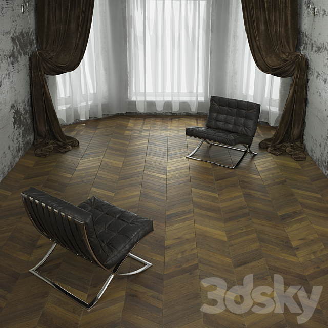 Chevron Dark Brown 3DSMax File - thumbnail 2