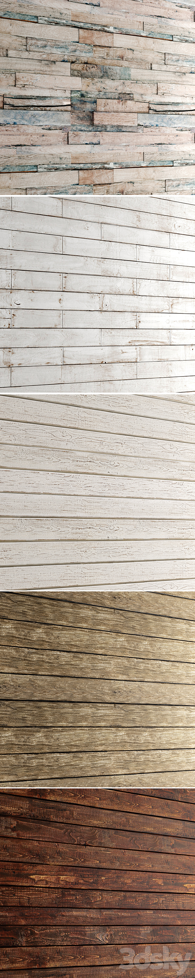 Collection of wood panels 5 pcs. wall decor. plank panels. wooden decor. boards. wooden wall. panel. slats 3DSMax File - thumbnail 2