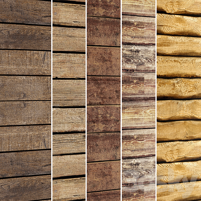 Collection of wood panels 5 pcs. Wall decor. plank. wall decor. plank panels. wood decor. boards. wooden wall. panel. slats 3DSMax File - thumbnail 1