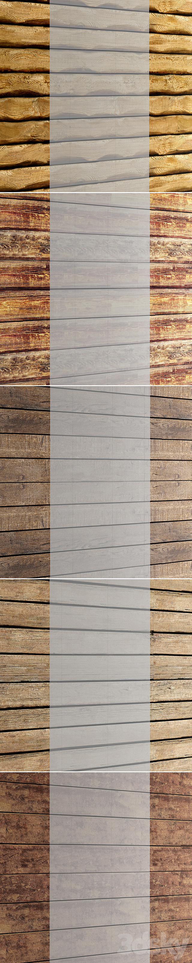 Collection of wood panels 5 pcs. Wall decor. plank. wall decor. plank panels. wood decor. boards. wooden wall. panel. slats 3DSMax File - thumbnail 3