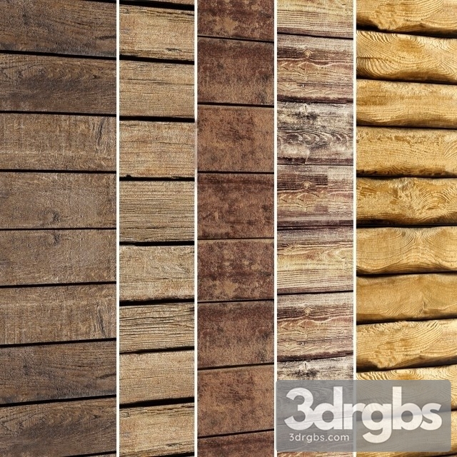 Collection Wood Panels 5 Pcs  3dsmax Download - thumbnail 1