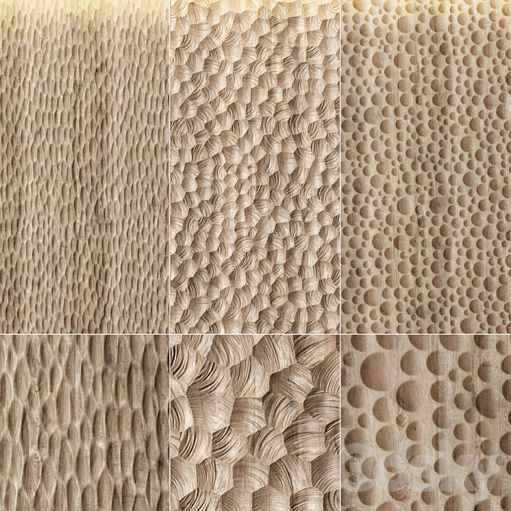 Curved wood materials 3DS Max - thumbnail 2